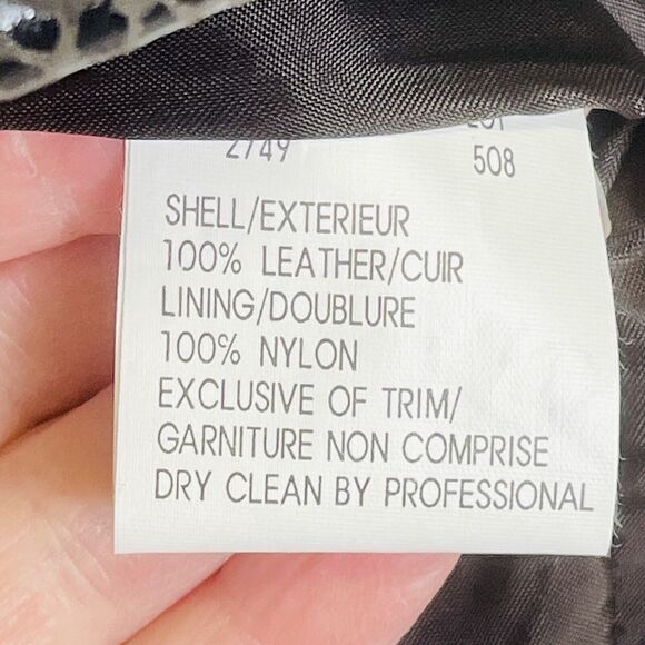 Cache Brown Leather Snakeskin Print A-Line Knee Length Skirt Womens 6 New‎ NWT - Picture 8 of 8